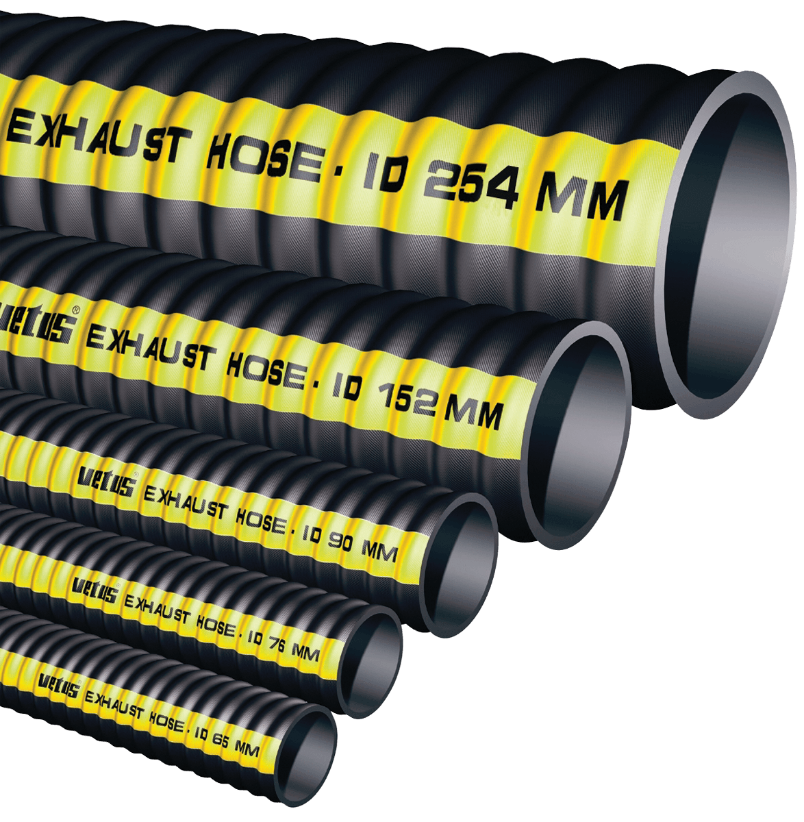 MANGUERA DE ESCAPE DE GOMA VETUS, INTERIOR Ø 303 mm (12")