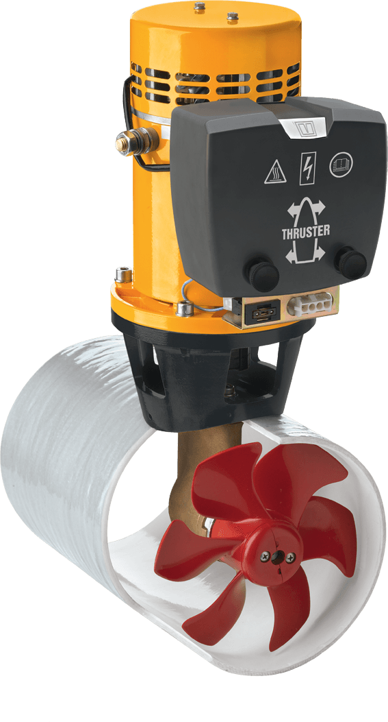 Hélice de proa, 75 kgf, 12 V, diámetro de tubo 185 mm