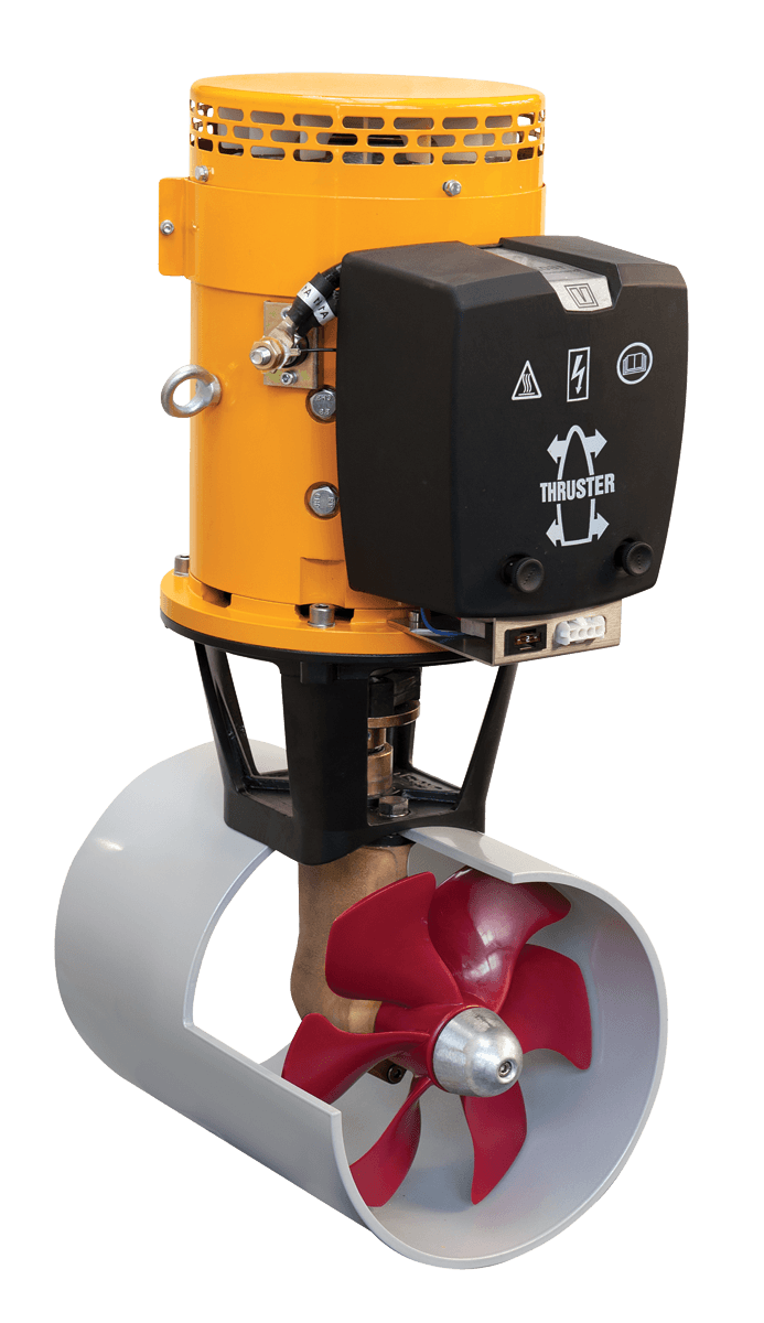 Hélice de proa, 95 kgf, 24 V, diámetro de tubo 185 mm