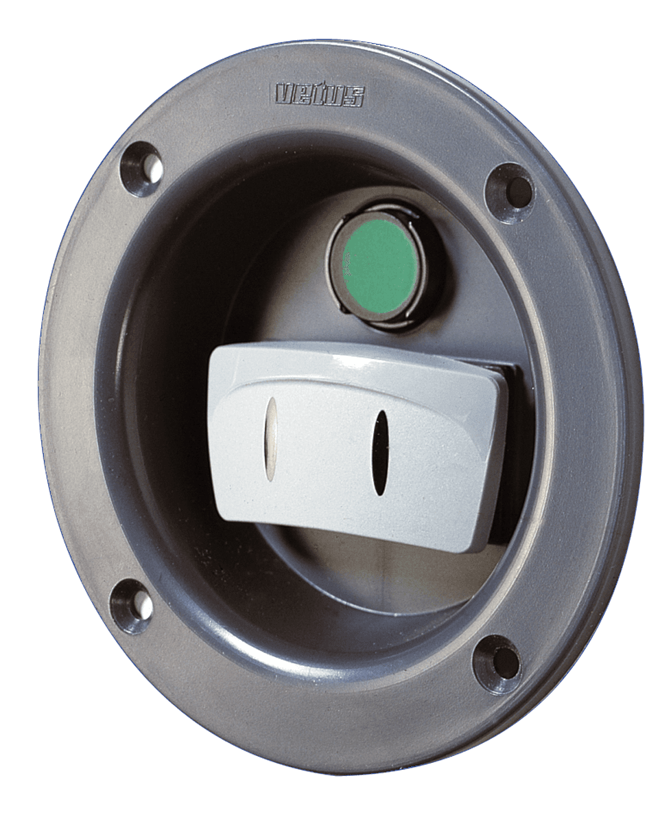 Panel con interruptor basculante para hélice de proa, para montaje lateral (estanco según IP65) Ø 102 mm
