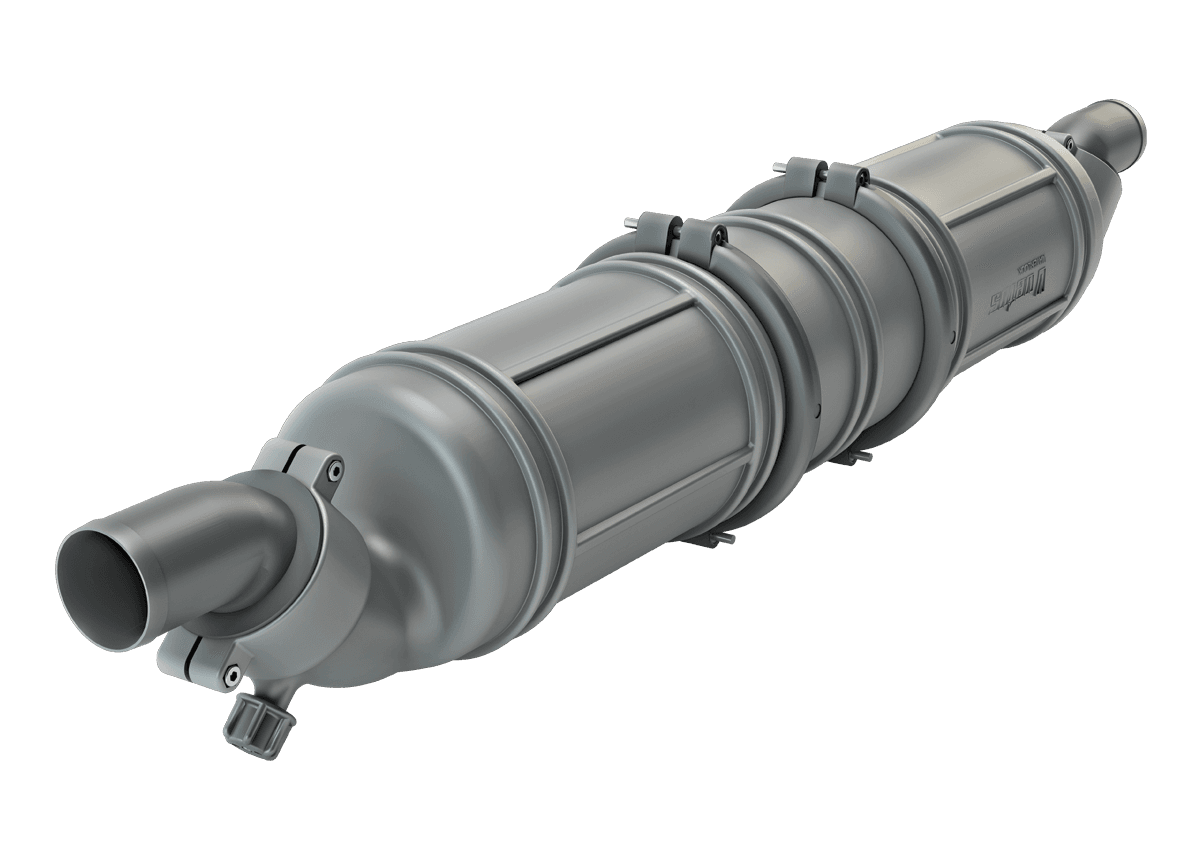 Colector / Silencioso de plástico tipo NLP340 (5 litros), 40mm Ø