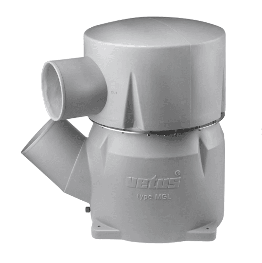 Colector de plástico tipo MGL, entrada 203 mm - 45 °, salida 203 mm