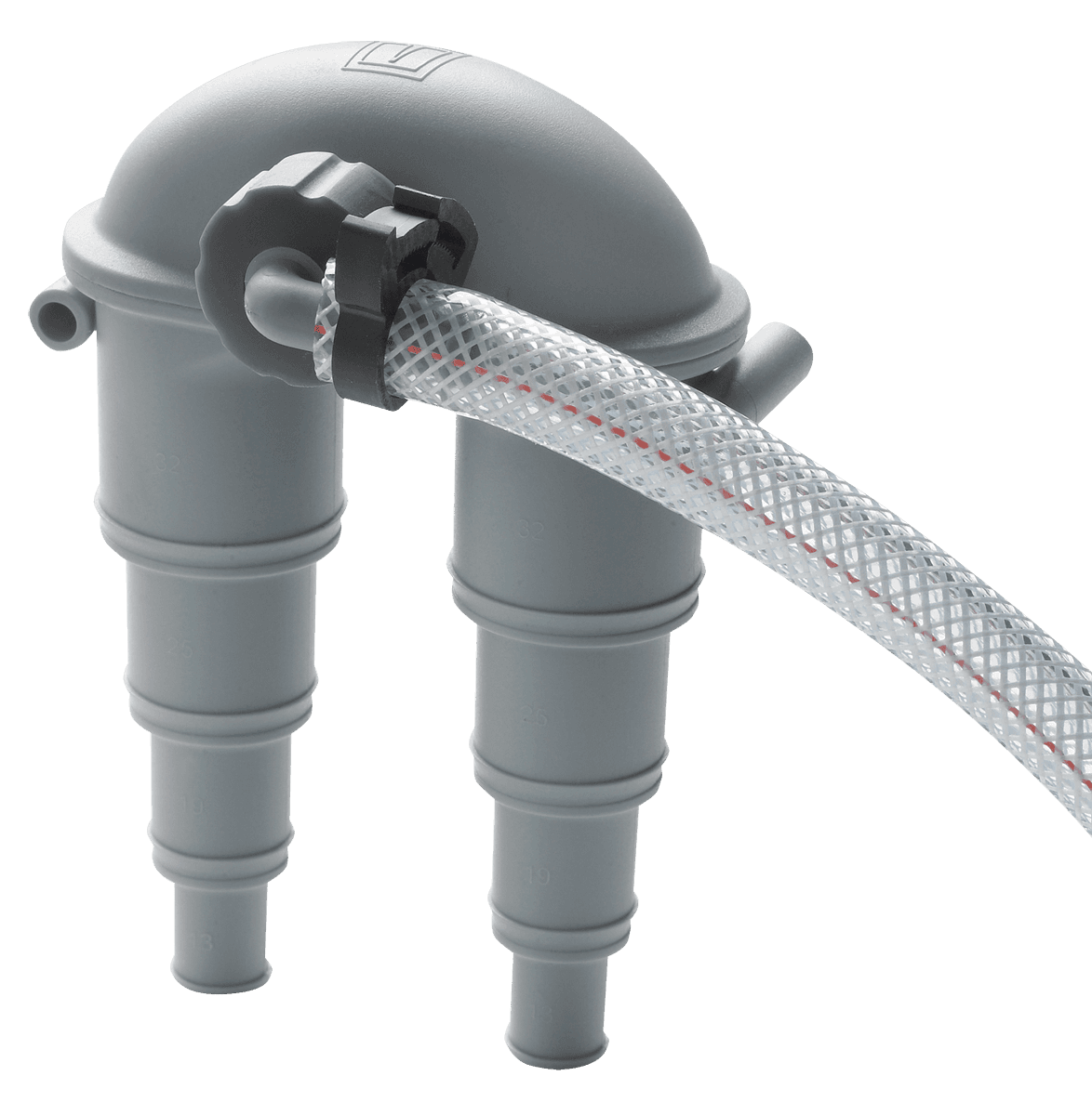 Purgador tipo ASD 13/19/25/32 mm, con tubo, (incl. 4 m tubo y pasacascos)