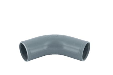 Empalme plástico, 60˚ curvo Ø 45 mm
