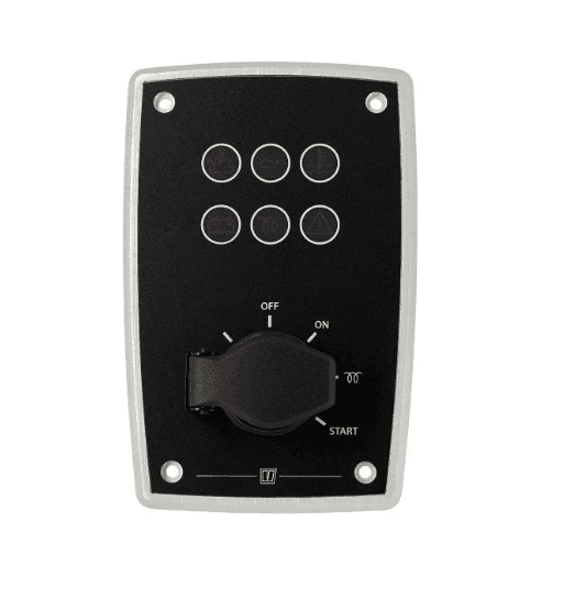 Panel aluminio de motor 12 V, negro