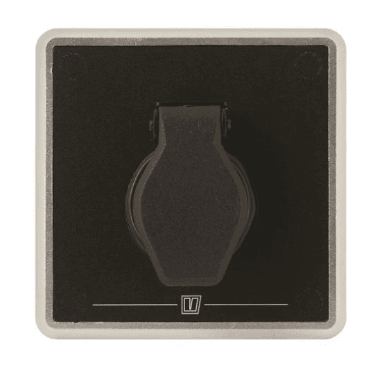 Panel aluminio con interruptor con llave, negro
