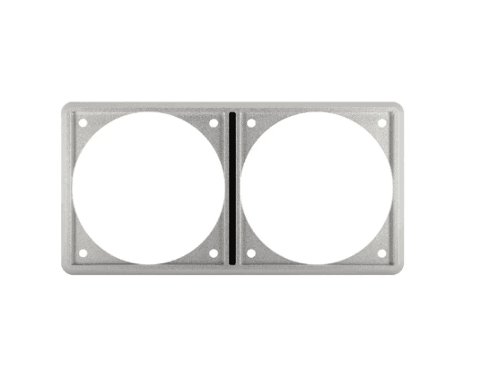 Prolongación panel cuadrado para 2 indicadores 75 mm Ø (sin instrumentos)