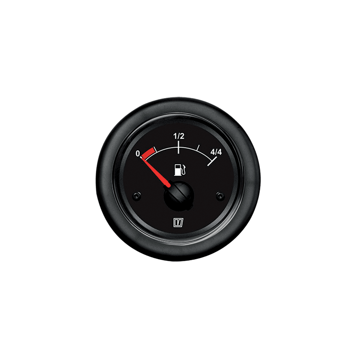Indicador nivel carburante negro, 12 / 24 V, agujero Ø 52 mm (sin flotador)
