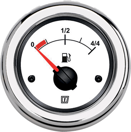 Indicador nivel carburante blanco, 12 / 24 V, agujero Ø 52 mm (sin flotador)
