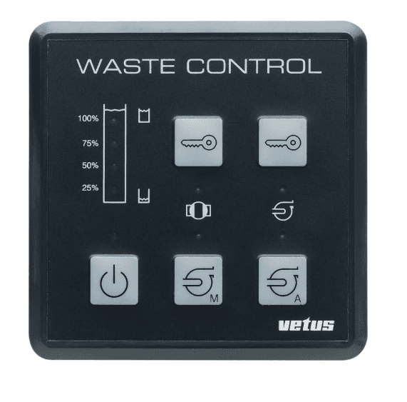Panel de control de descarga 12/24 V para aguas sanitarias