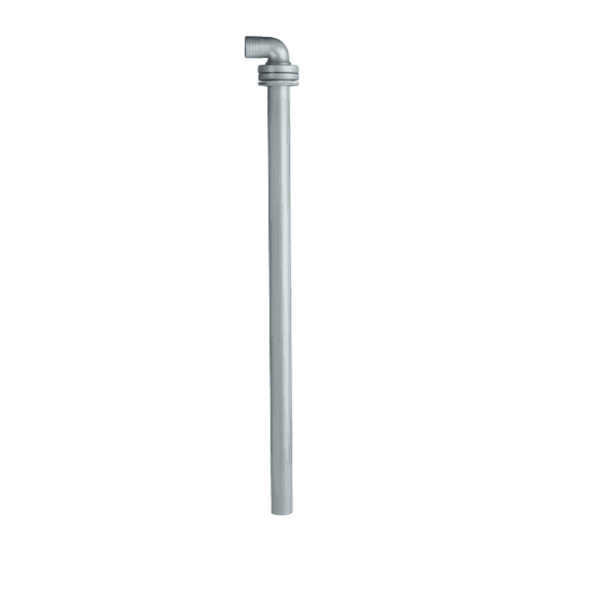 Tubo de vaciado, L=780 mm, racor para tubo Ø 38 mm, recto