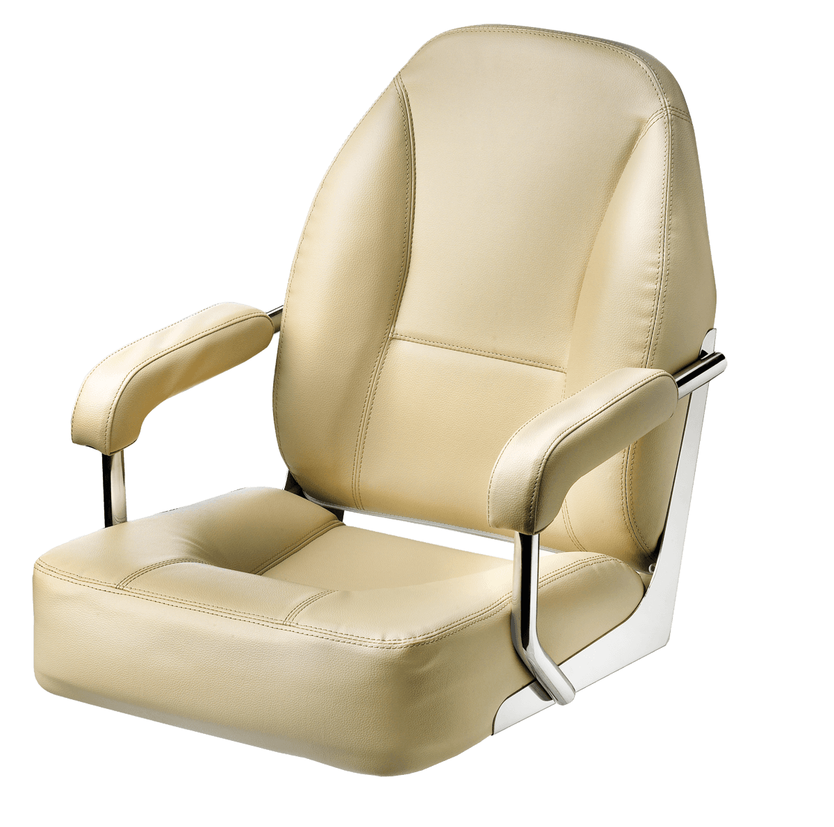 Asiento MASTER con marco acero inoxidable, crema