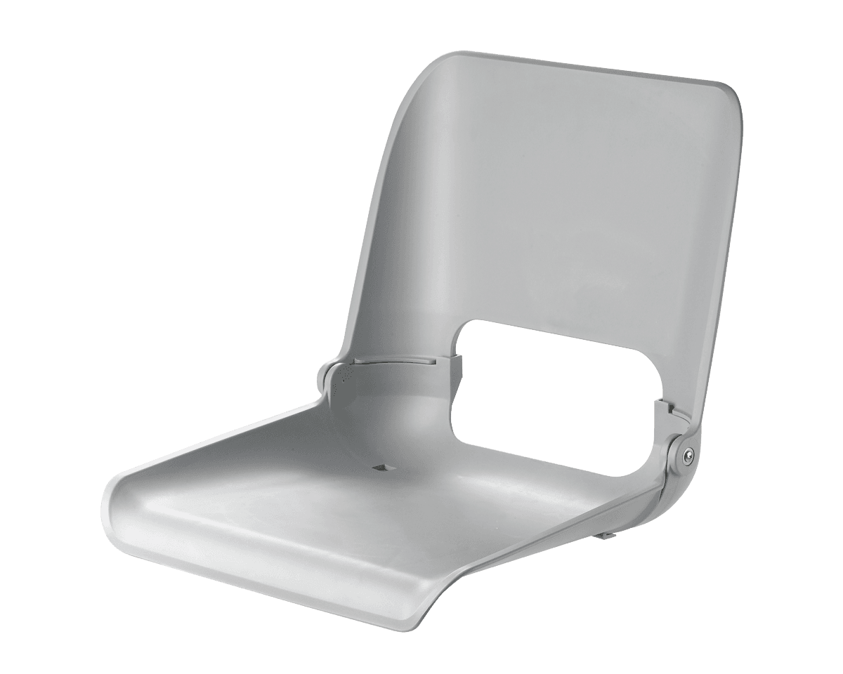 Asiento ergonómico abatible CREW, blanco (sin cojines)