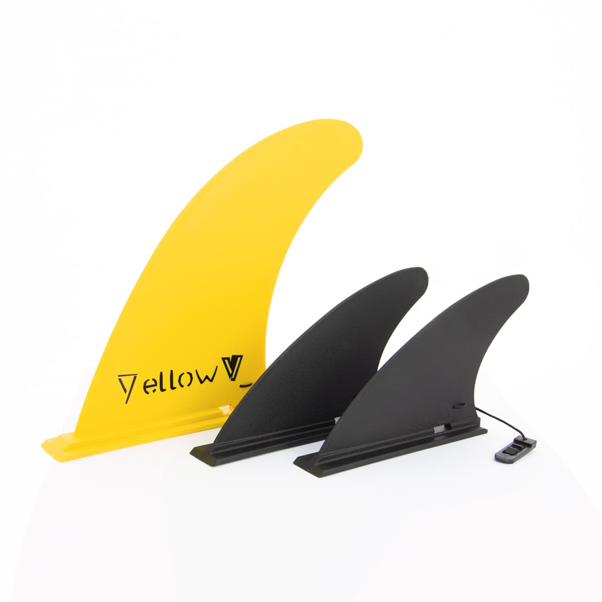 Quillas de 4,5", kit de 2u, para paddle surfs YVSUP13|YVSUP14, adaptable a centro y laterales, negras