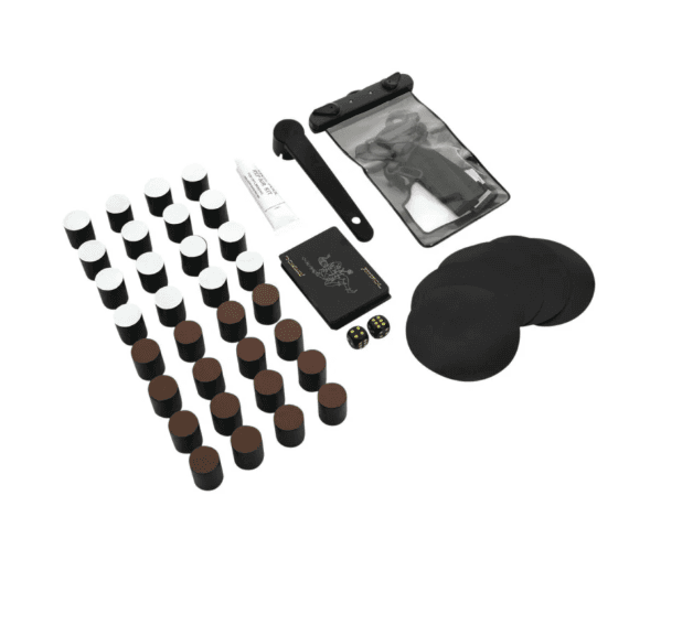Kit reparación para plataforma Yellow V, cola, 5 x parches, llave, piezas y cartas, funda móvil y bolsa impermeable (2ltrs).