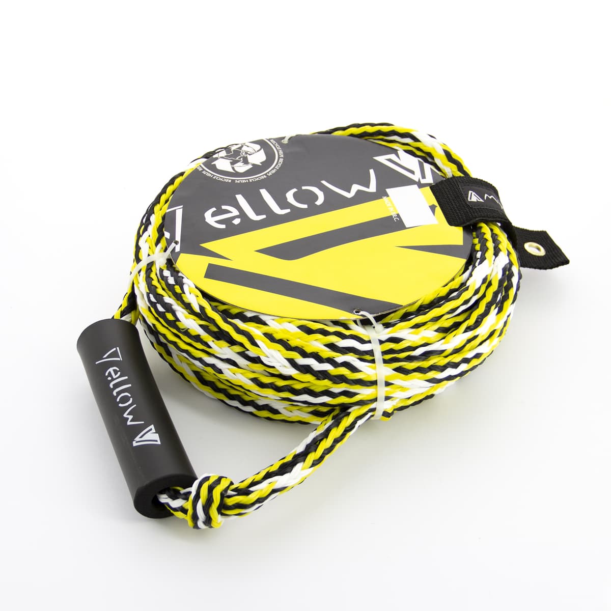Cabo de arrastre para Fun Tubes con flotador para 4 personas - negro / amarillo / blanco