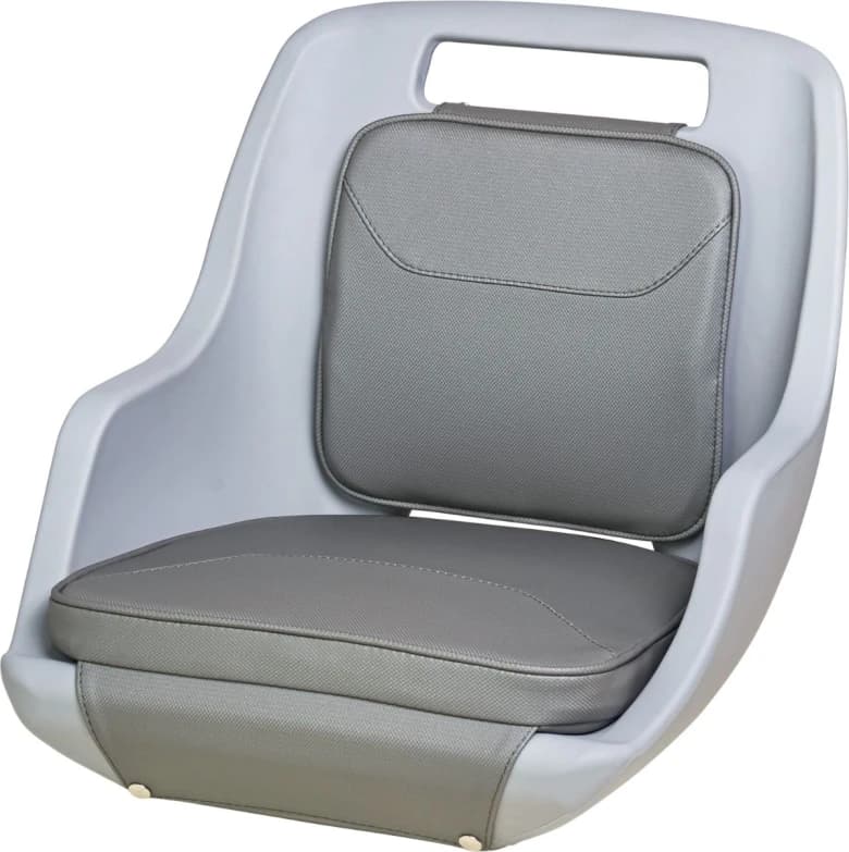 Asiento "Captain's Rest", carcasa gris claro, con cojines de lujo gris polvo