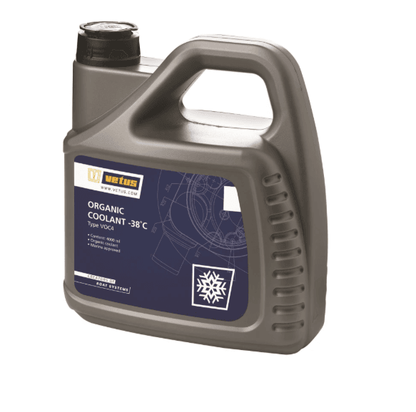 Refrigerante orgánico "VETUS Organic Coolant-38", envase de 1 litro