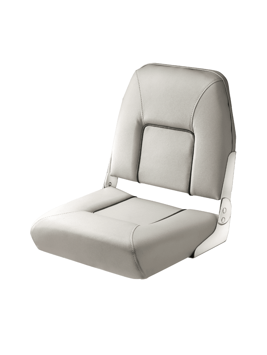 Asiento abatible de lujo FIRST MATE, gris claro con ribetes oscuros