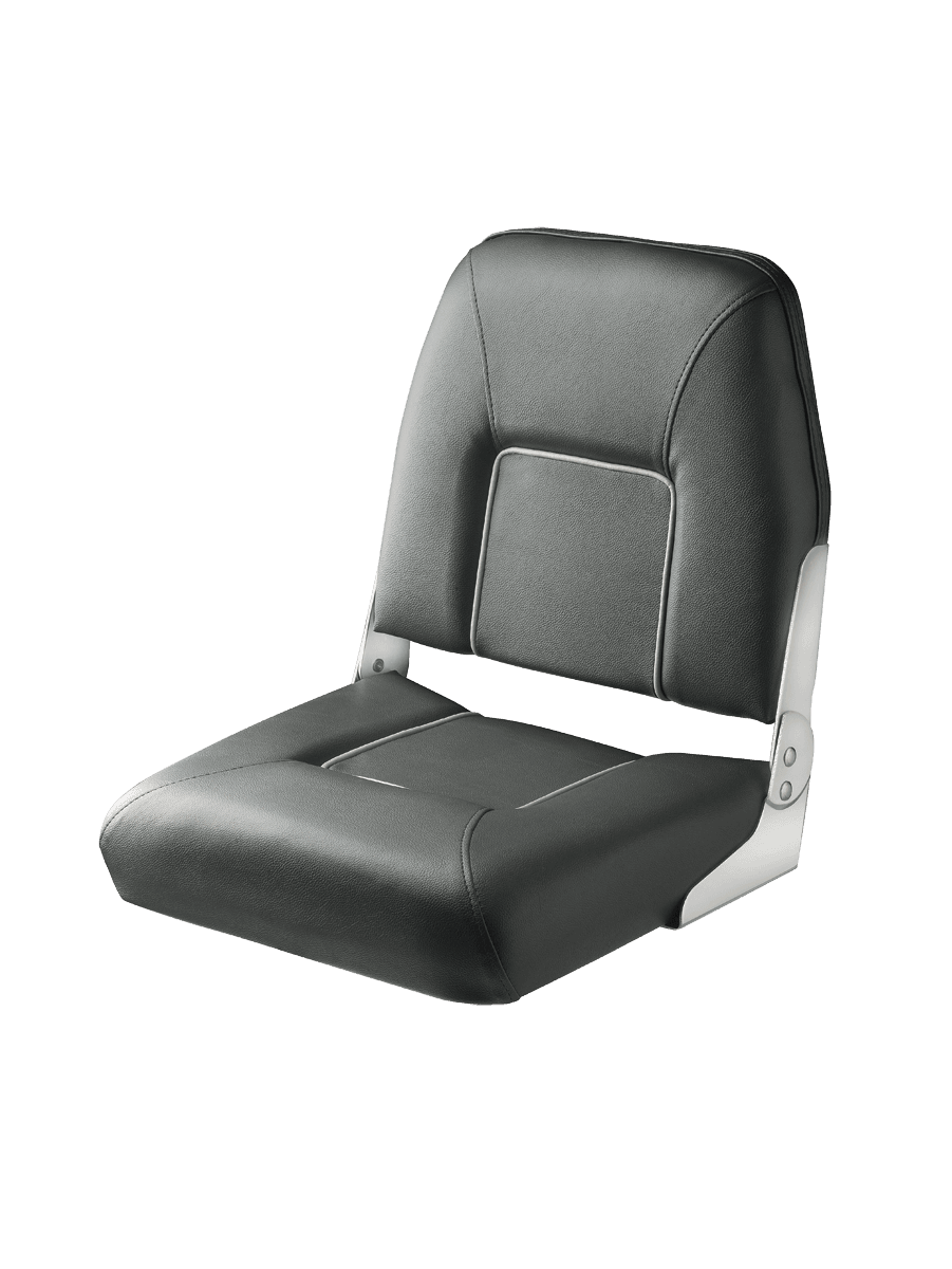 Asiento abatible de lujo FIRST MATE, gris oscuro con ribetes gris