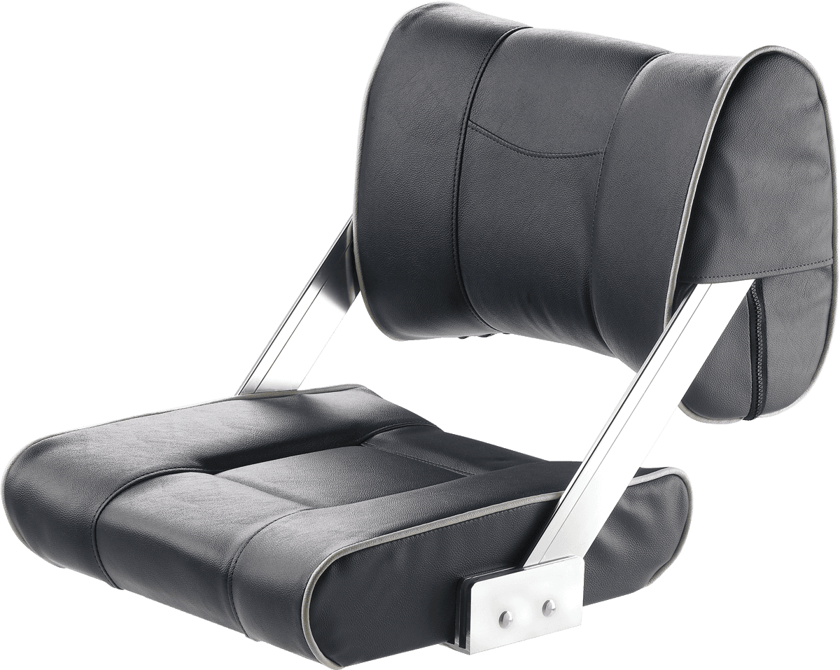Asiento con respaldo corredizo FERRY, azul oscuro con ribetes blanco