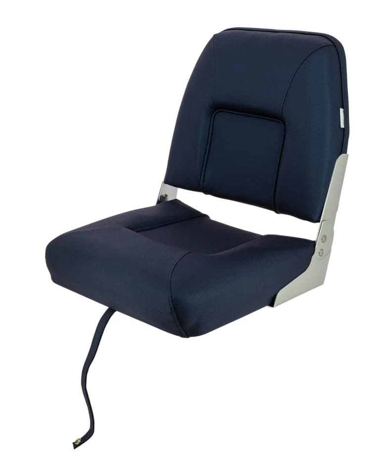 Asiento plegable FIRST MATE, color azul cobalto, costuras azules