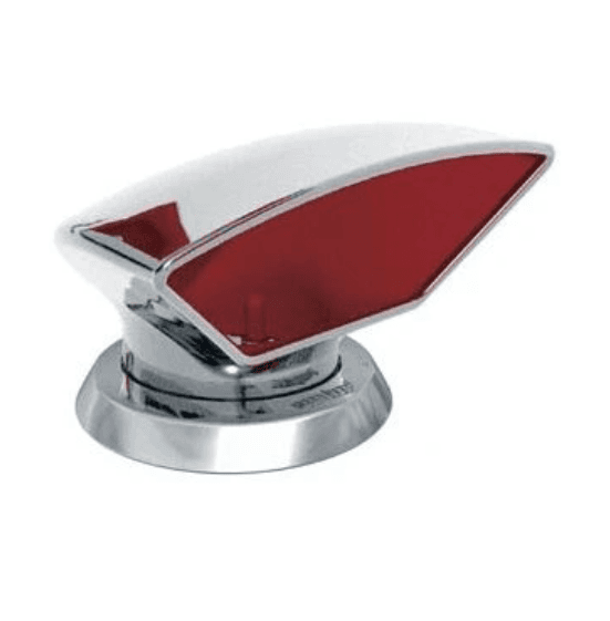 Toma de aire 75 mm Ø interior tipo Donald, A.INOX 316 con interior en rojo (incluye aro y tuerca A.INOX)