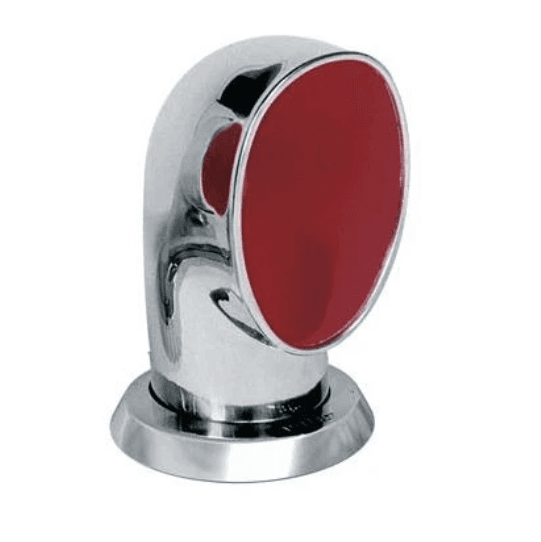 Toma de aire 75 mm Ø interior tipo Jerry, A INOX 316 con interior en rojo (incluye aro y tuerca A.INOX)