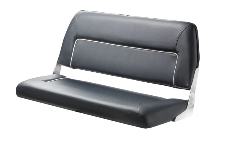 Banco de lujo abatible FIRST CLASS azul oscuro con ribetes blanco